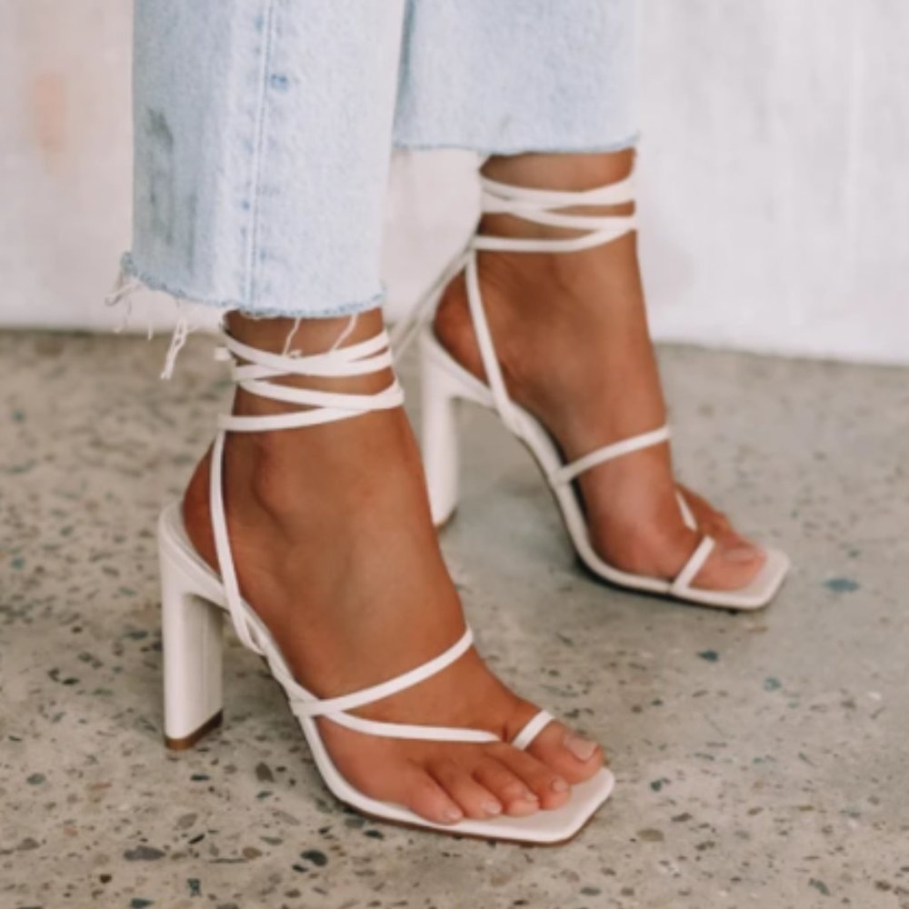 BILLINI CHEYANNE HEELS - BONE US SIZE 5